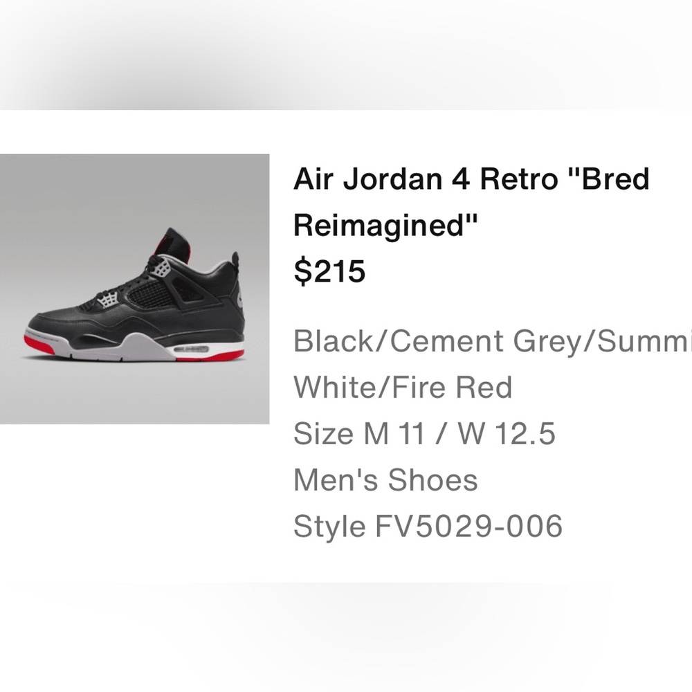 Air Jordan 4 Retro “Bred Reimagined”